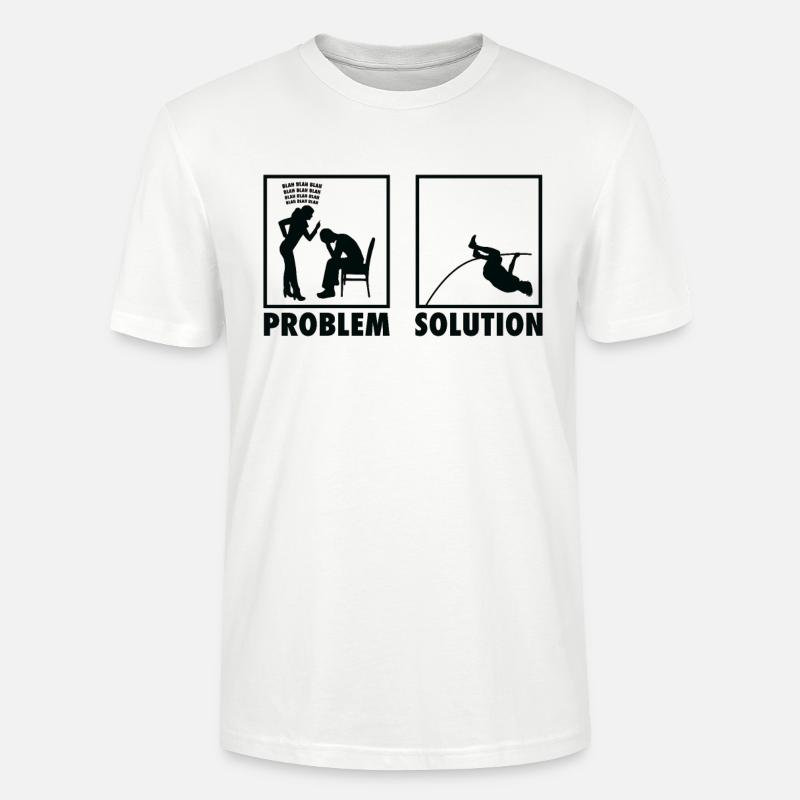 Athletics Athletes Statement Problem Solution. - Stanley/Stella CRAFTER Unisex Organic T-Shirt - white