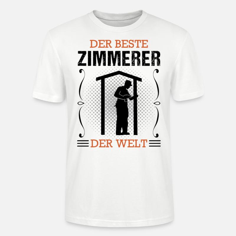 Zimmermann Beruf Zimmerer Handwerker Geschenk - Stanley/Stella Unisex Bio-T-Shirt CRAFTER - Weiß