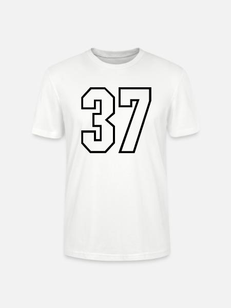 37 years jersey number 37 t-shirt sports jersey 37 - Stanley/Stella CRAFTER Unisex Organic T-Shirt - white