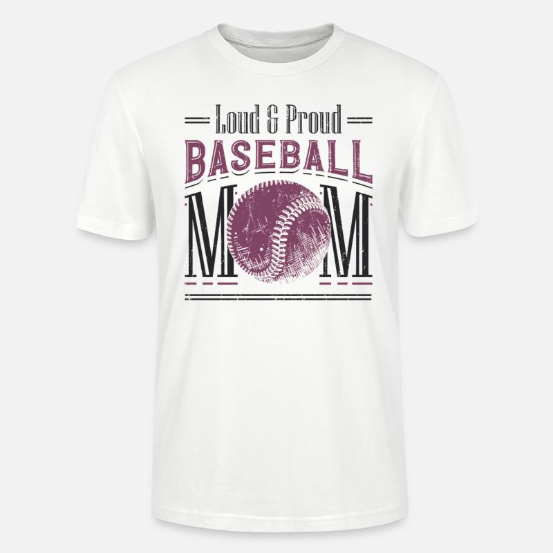 Laut und stolze Baseball-Mutter - Stanley/Stella Unisex Bio-T-Shirt CRAFTER - Weiß