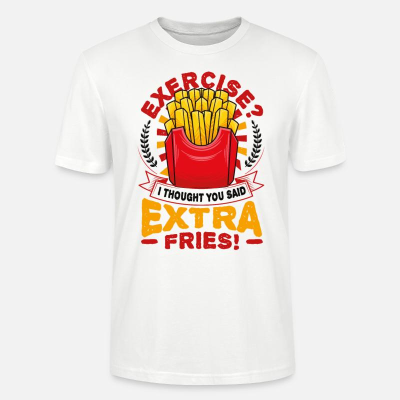 Frites extra Français - T-shirt bio CRAFTER Stanley Stella Unisexe - blanc