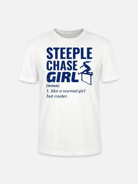 Hindernislauf Mädchen Hindernisläufer Leichtathletik - Stanley/Stella Unisex Bio-T-Shirt CRAFTER - Weiß