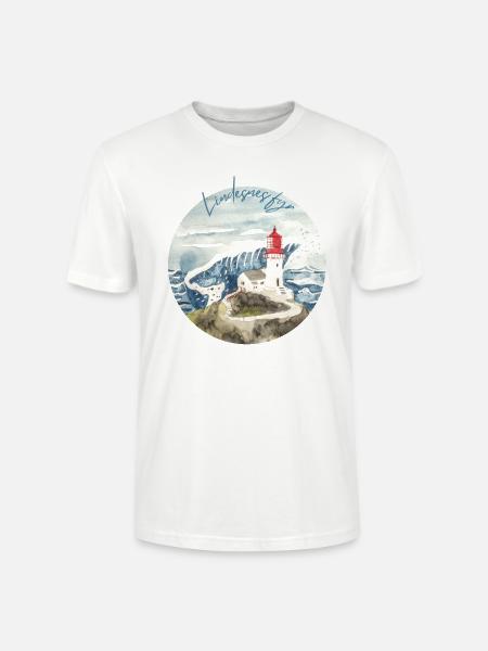 Lindesnes / Noorwegen Zuidkaap Souvenir - Stanley/Stella Uniseks bio-T-shirt CRAFTER - wit