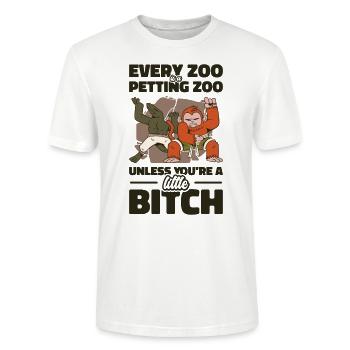 Zoowärter Streicheln von Wildtieren Zoowärter - Stanley/Stella Unisex Bio-T-Shirt CRAFTER - Weiß - Vorne - Alina (178cm) & Michal (187cm)