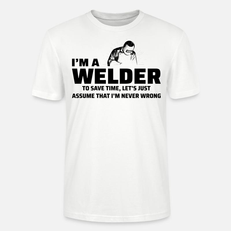 Soudeur Métal Construction Ferronnerie - T-shirt bio CRAFTER Stanley Stella Unisexe - blanc