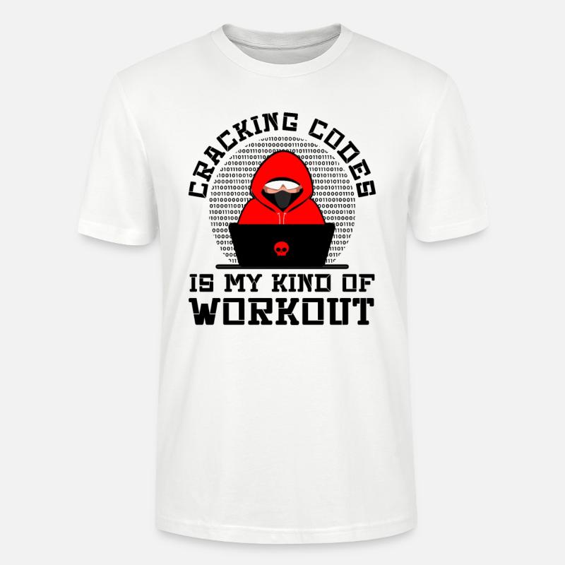 Cybersecurity Professional Hacker Cracking Codes - Stanley/Stella CRAFTER Unisex Organic T-Shirt - white