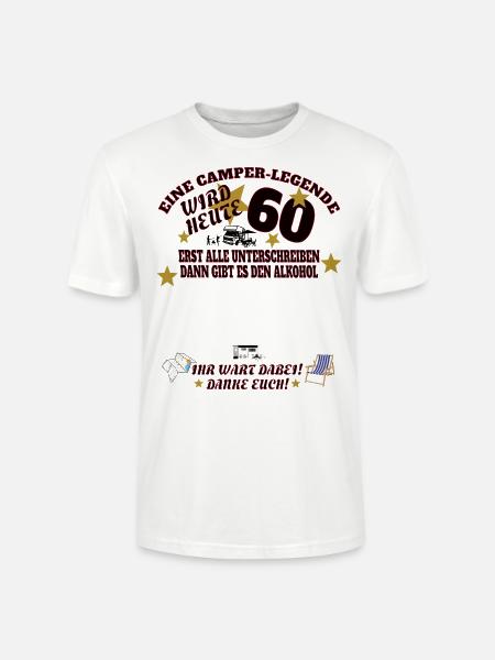 Camper Geschenkidee Camping - Stanley/Stella Unisex Bio-T-Shirt CRAFTER - Weiß