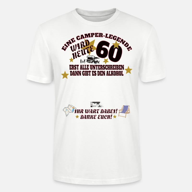 Camper Geschenkidee Camping - Stanley/Stella Unisex Bio-T-Shirt CRAFTER - Weiß