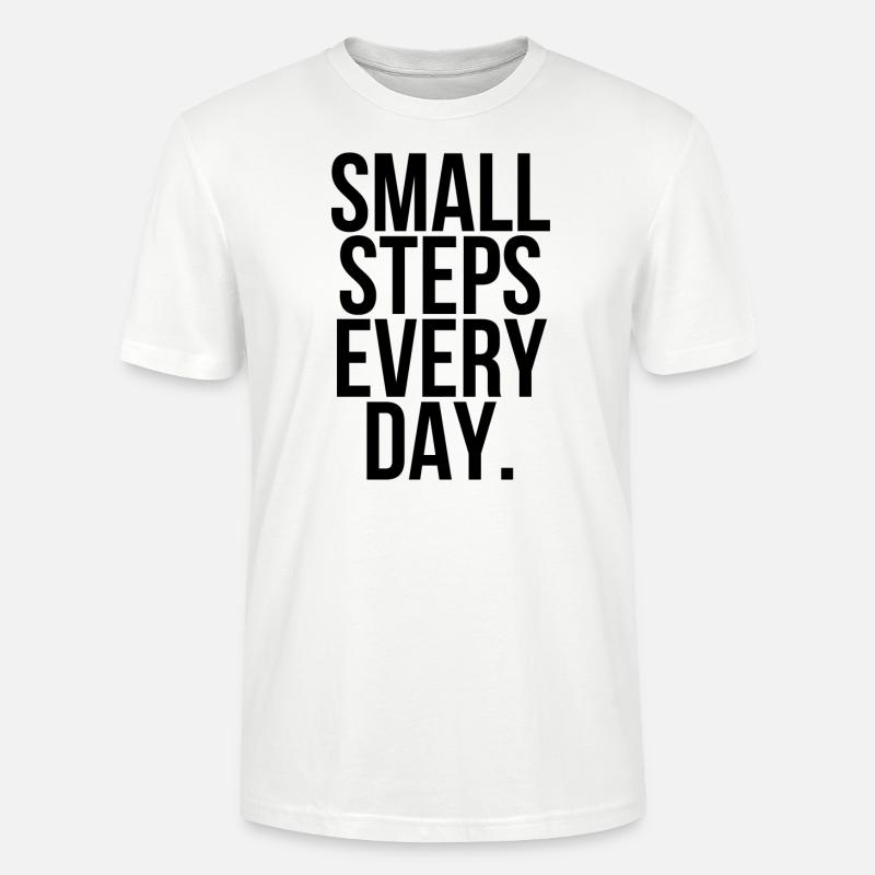 Des petits pas chaque jour - T-shirt bio CRAFTER Stanley Stella Unisexe - blanc
