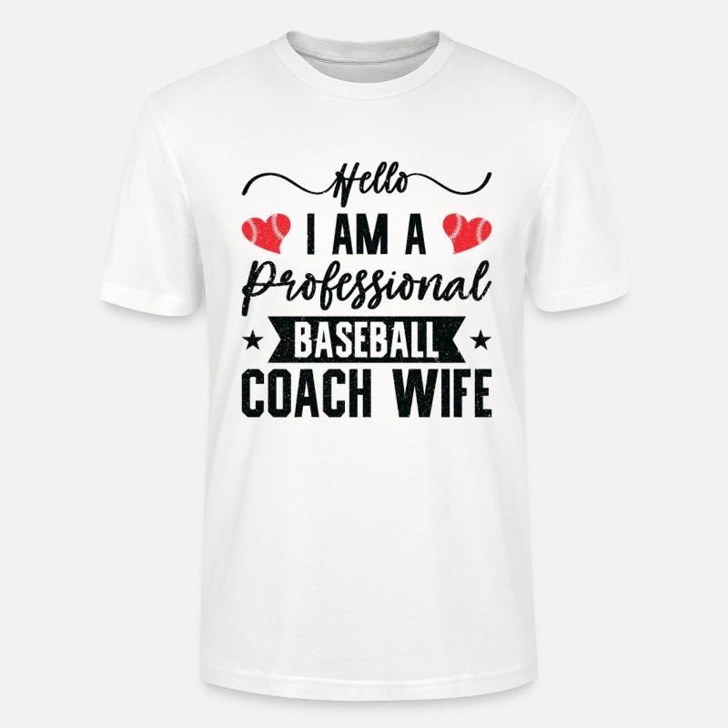 Baseball-Trainerin Ehefrau Berufstätige Mutter - Stanley/Stella Unisex Bio-T-Shirt CRAFTER - Weiß