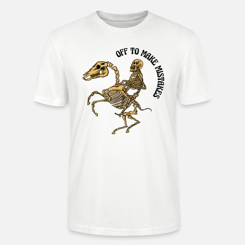 Skelett Reitpferd Fehler Reiten - Stanley/Stella Unisex Bio-T-Shirt CRAFTER - Weiß