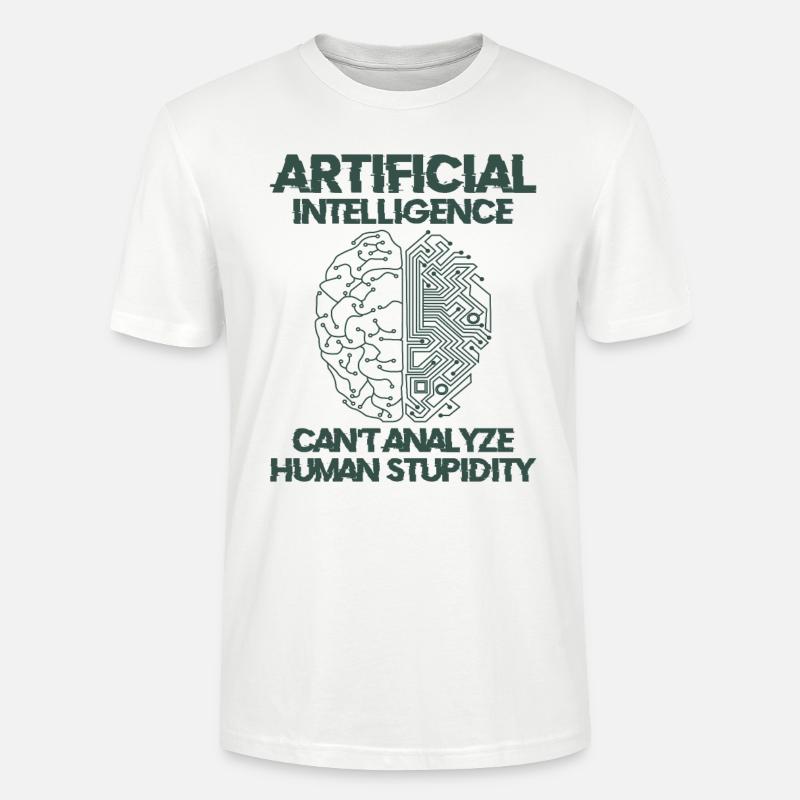 Künstliche Intelligenz Programmierer Gehirn - Stanley/Stella Unisex Bio-T-Shirt CRAFTER - Weiß