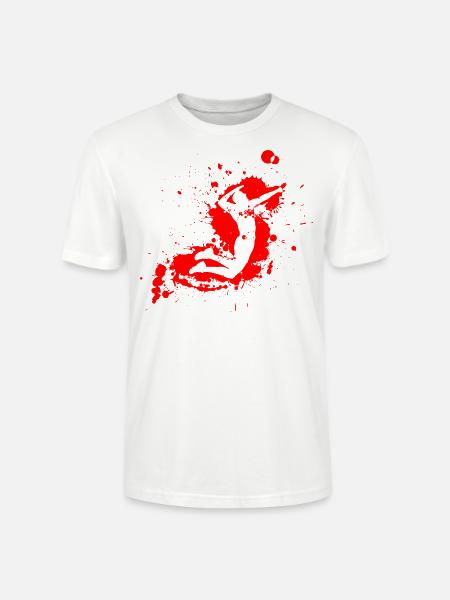Volleyball Spike Man Rot - Stanley/Stella Unisex Bio-T-Shirt CRAFTER - Weiß