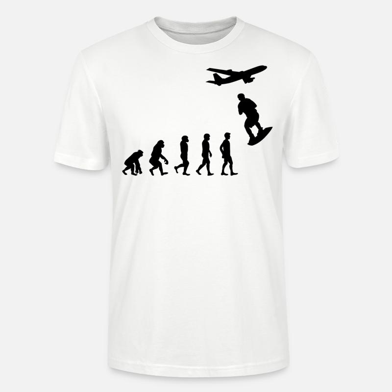 Skysurf Parachutisme Parachutisme Evolution - T-shirt bio CRAFTER Stanley Stella Unisexe - blanc