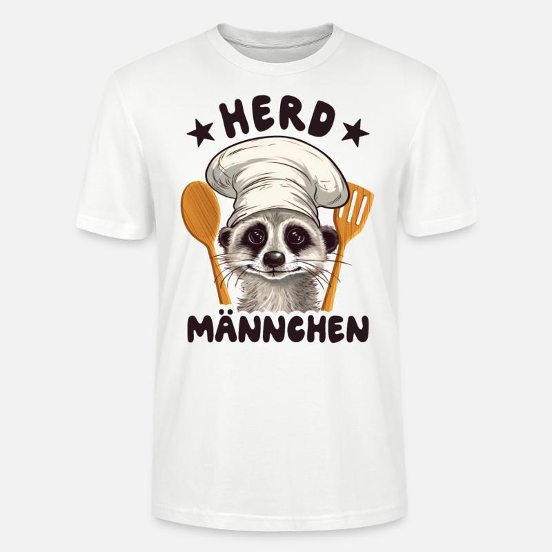Herdmännchen Erdmännchen Koch - Stanley/Stella Unisex Bio-T-Shirt CRAFTER - Weiß