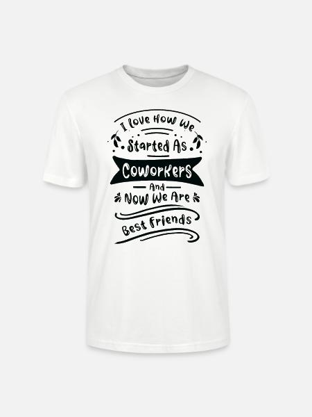 Arbejdskollega Bedste ven Kontor Arbejdsfamilie - Stanley Stella CRAFTER unisex økologisk-T-shirt - hvid