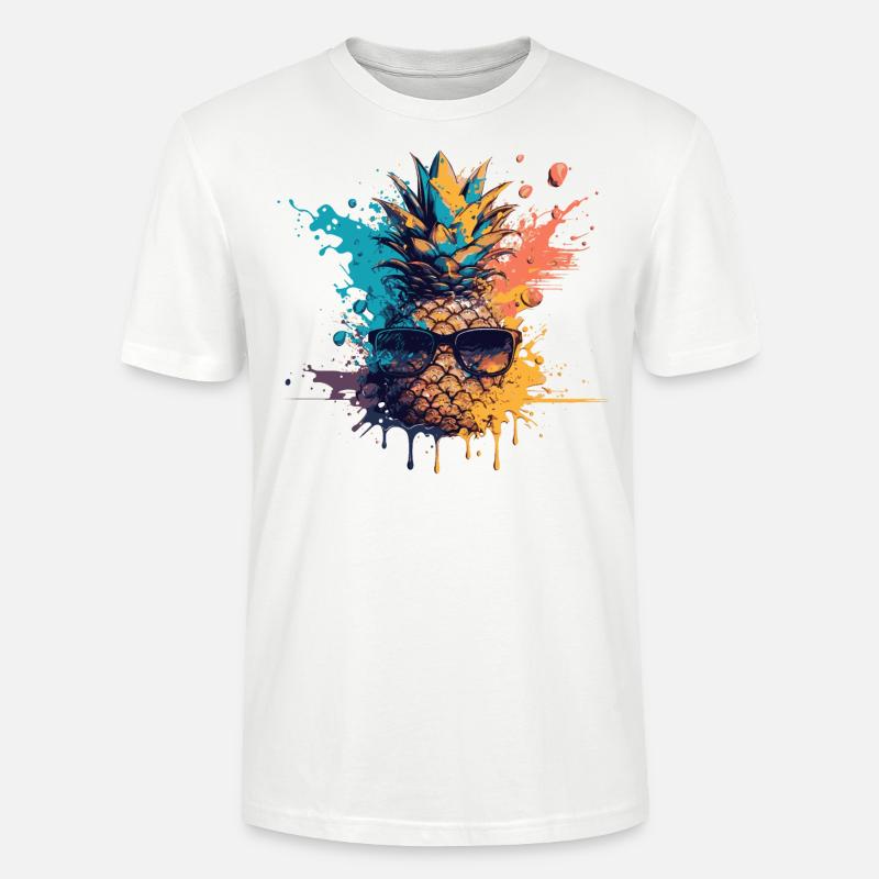 Drôle de fruit d’ananas - T-shirt bio CRAFTER Stanley Stella Unisexe - blanc