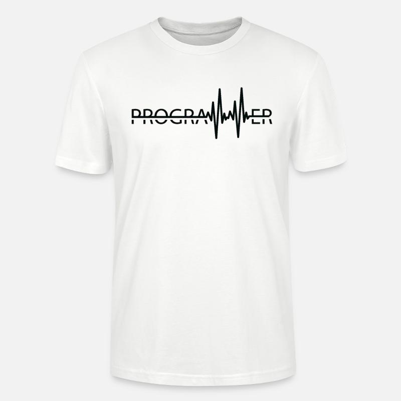 Programmierer Heartbeat Programmierung Coder - Stanley/Stella Unisex Bio-T-Shirt CRAFTER - Weiß