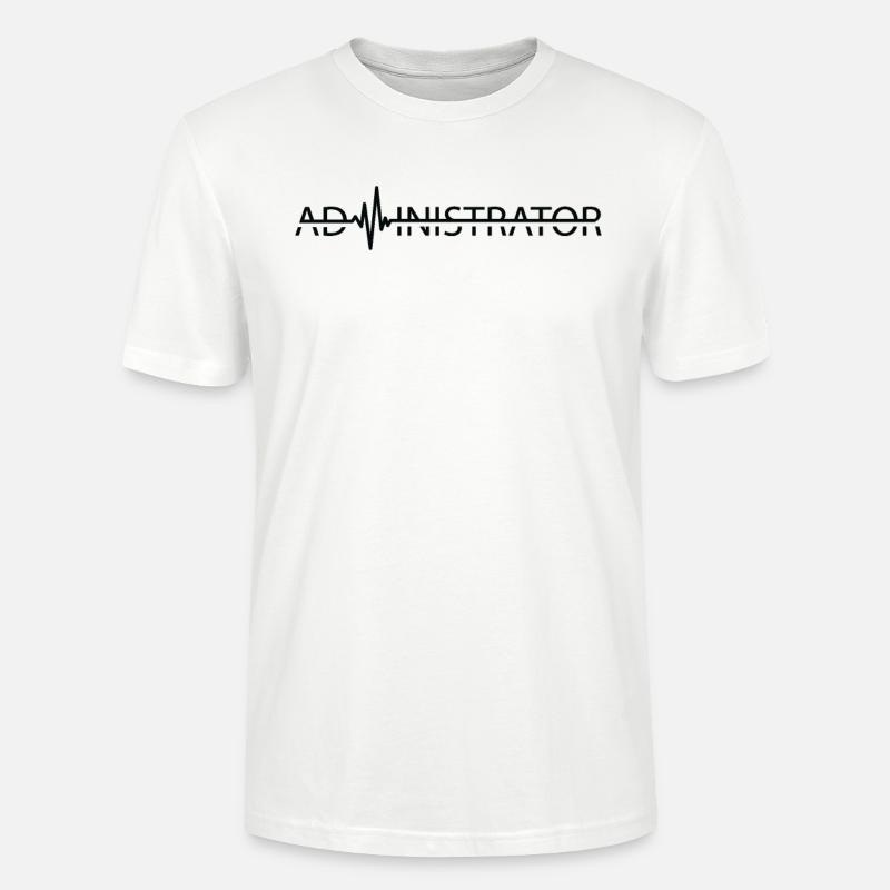 Administrator Admin Heartbeat - Stanley/Stella Unisex Bio-T-Shirt CRAFTER - Weiß