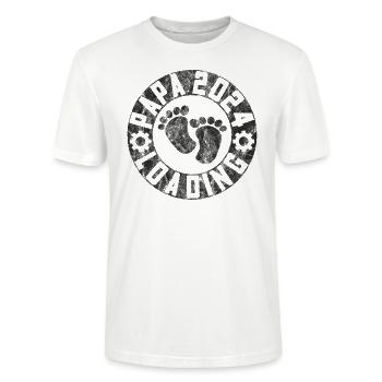 Futur père - Papa 2024 chargement - T-shirt bio CRAFTER Stanley Stella Unisexe - blanc - Devant - Alina (178cm) & Michal (187cm)