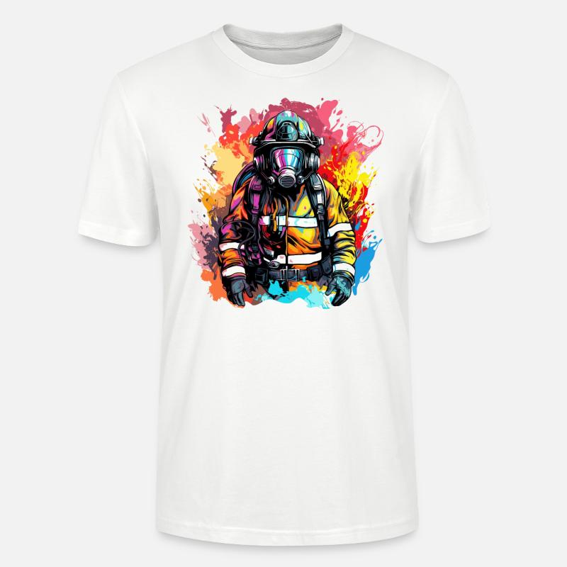 Pompier pompier - T-shirt bio CRAFTER Stanley Stella Unisexe - blanc