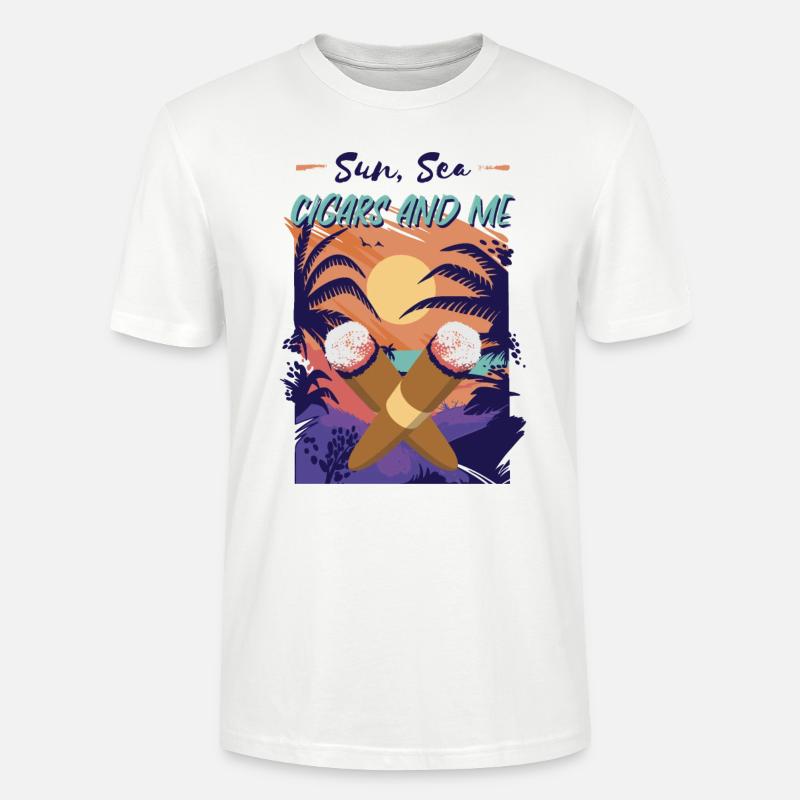 Zigarre Rauchen Zigarren Raucher - Stanley/Stella Unisex Bio-T-Shirt CRAFTER - Weiß