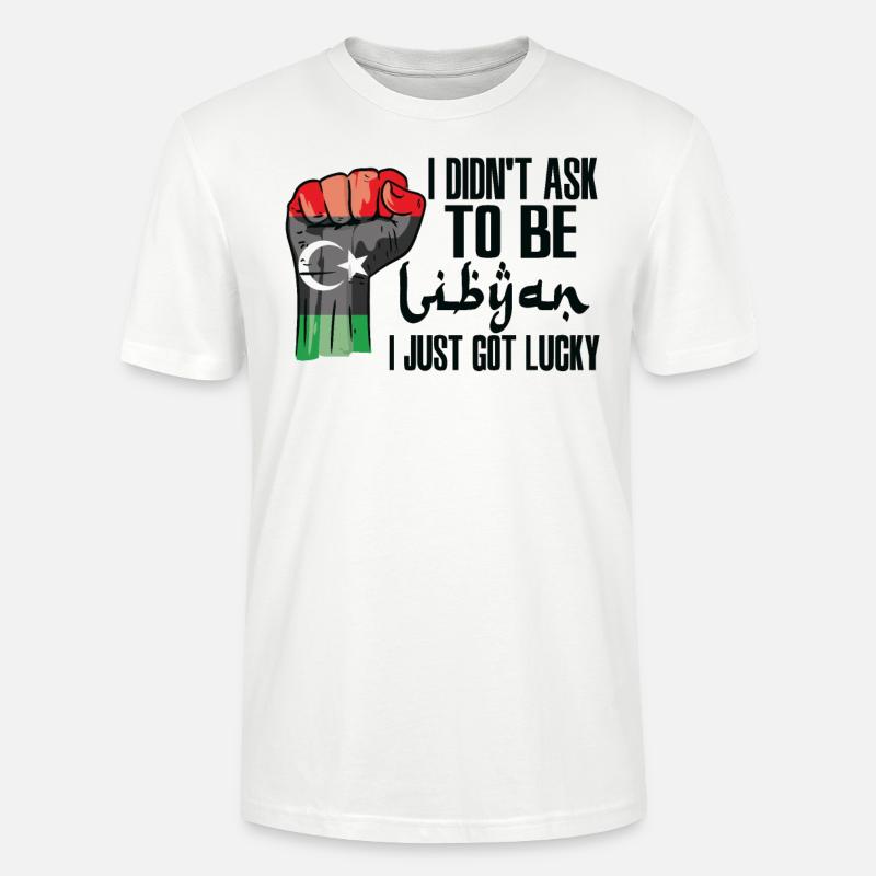 Libyscher Stolz Libysche Flagge Gewachsen - Stanley/Stella Unisex Bio-T-Shirt CRAFTER - Weiß