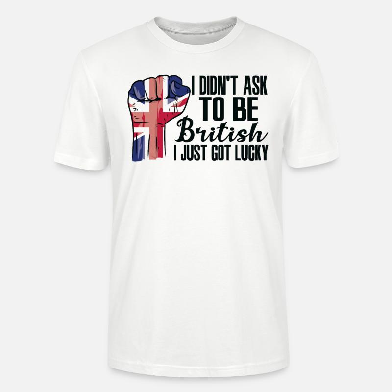 Fierté britannique Drapeau britannique cultivé - T-shirt bio CRAFTER Stanley Stella Unisexe - blanc