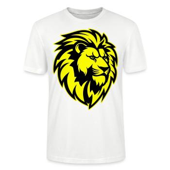 Lion Head - Stanley/Stella CRAFTER Unisex Organic T-Shirt - white - Front - Alina (178cm) & Michal (187cm)