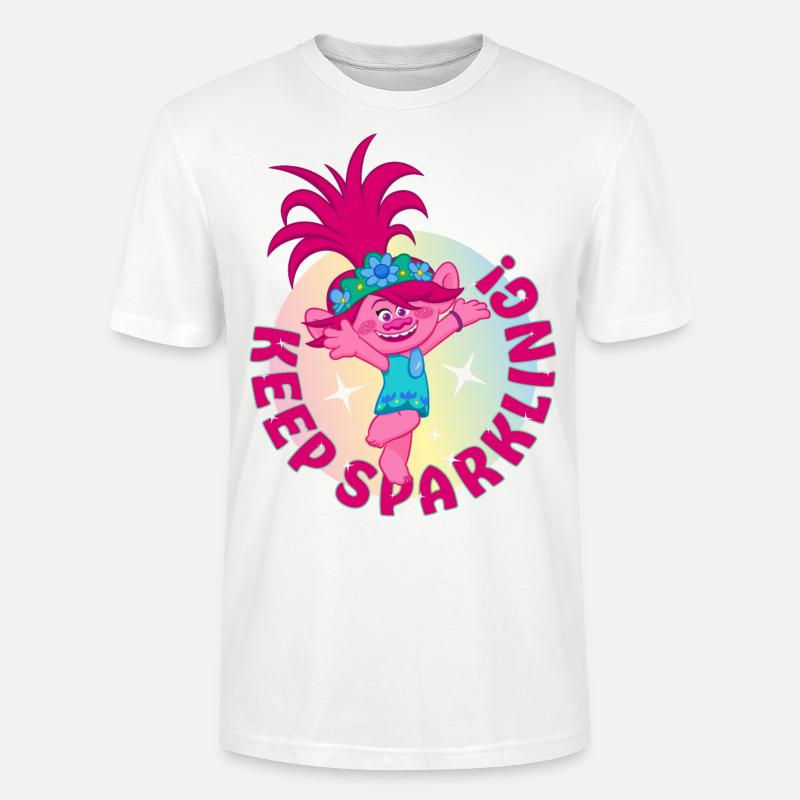 Trolls Poppy Keep Sparkling - Stanley/Stella Unisex Bio-T-Shirt CRAFTER - Weiß
