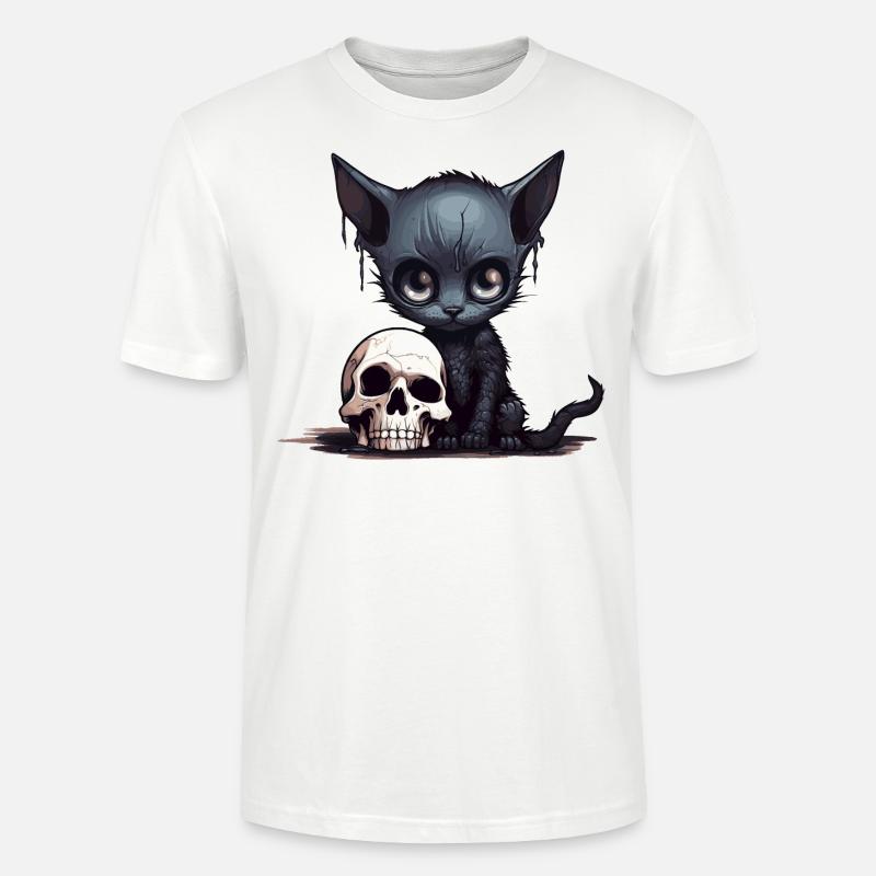 Chaton Emo mignon - T-shirt bio CRAFTER Stanley Stella Unisexe - blanc
