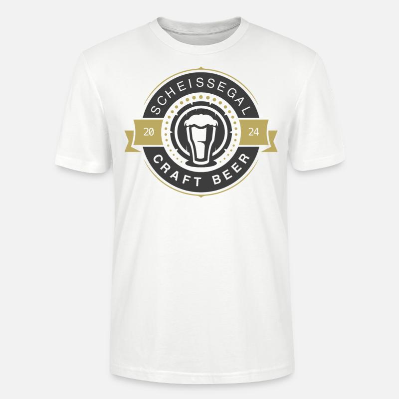 LA MERDE N’A PAS D’IMPORTANCE - BIÈRE ARTISANALE - T-shirt bio CRAFTER Stanley Stella Unisexe - blanc