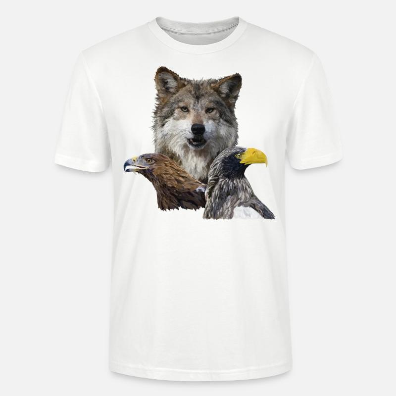 Wolf und Adler - Stanley/Stella Unisex Bio-T-Shirt CRAFTER - Weiß