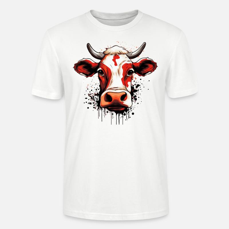 Une drôle de vache - T-shirt bio CRAFTER Stanley Stella Unisexe - blanc