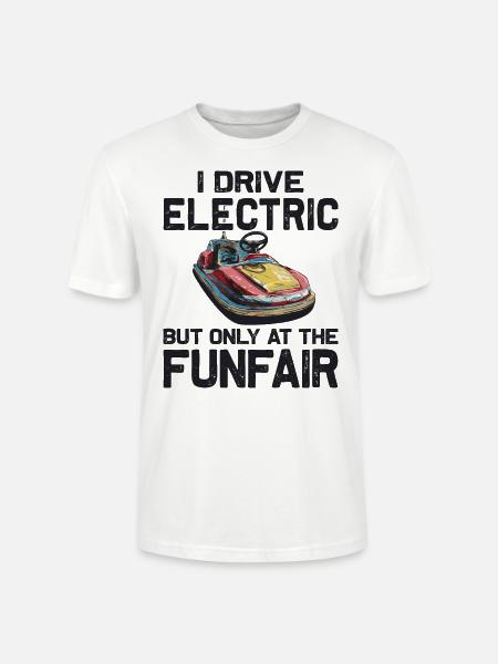 Ich fahre Elektrisch Kirmes Autoscooter - Stanley/Stella Unisex Bio-T-Shirt CRAFTER - Weiß