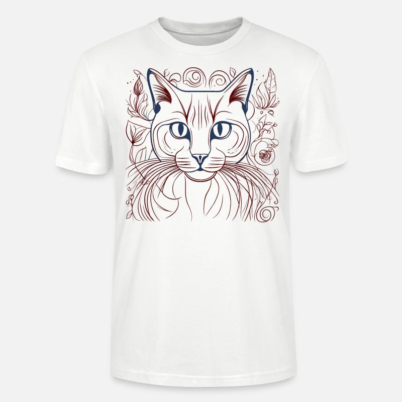 Katze Katzen Tiger - Stanley/Stella Unisex Bio-T-Shirt CRAFTER - Weiß