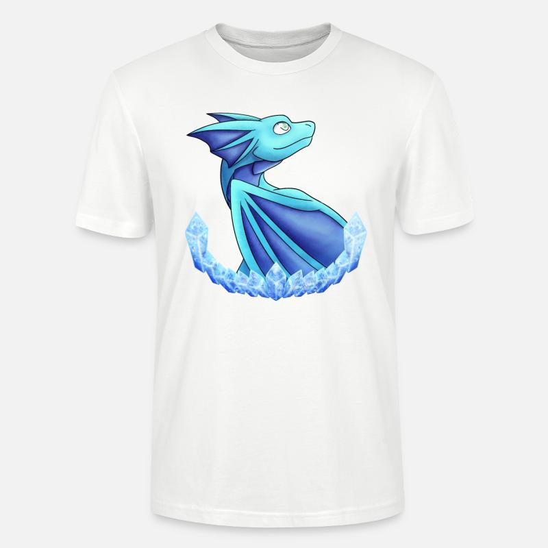 Frost-Drache - Stanley/Stella Unisex Bio-T-Shirt CRAFTER - Weiß