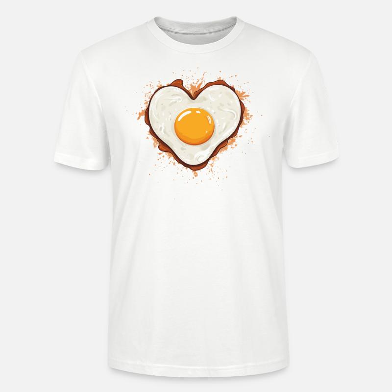 Spiegelei mit Herz - Stanley/Stella Unisex Bio-T-Shirt CRAFTER - Weiß