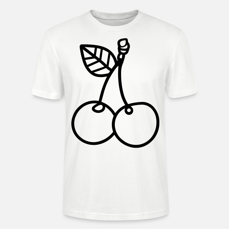 Kirsche - Stanley/Stella Unisex Bio-T-Shirt CRAFTER - Weiß