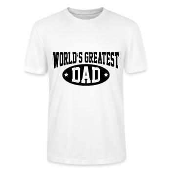 Le plus grand papa du monde - T-shirt bio CRAFTER Stanley Stella Unisexe - blanc - Devant - Alina (178cm) & Michal (187cm)