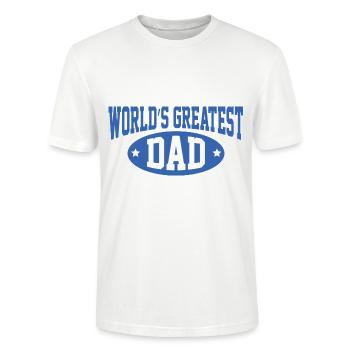 Le plus grand papa du monde - T-shirt bio CRAFTER Stanley Stella Unisexe - blanc - Devant - Alina (178cm) & Michal (187cm)