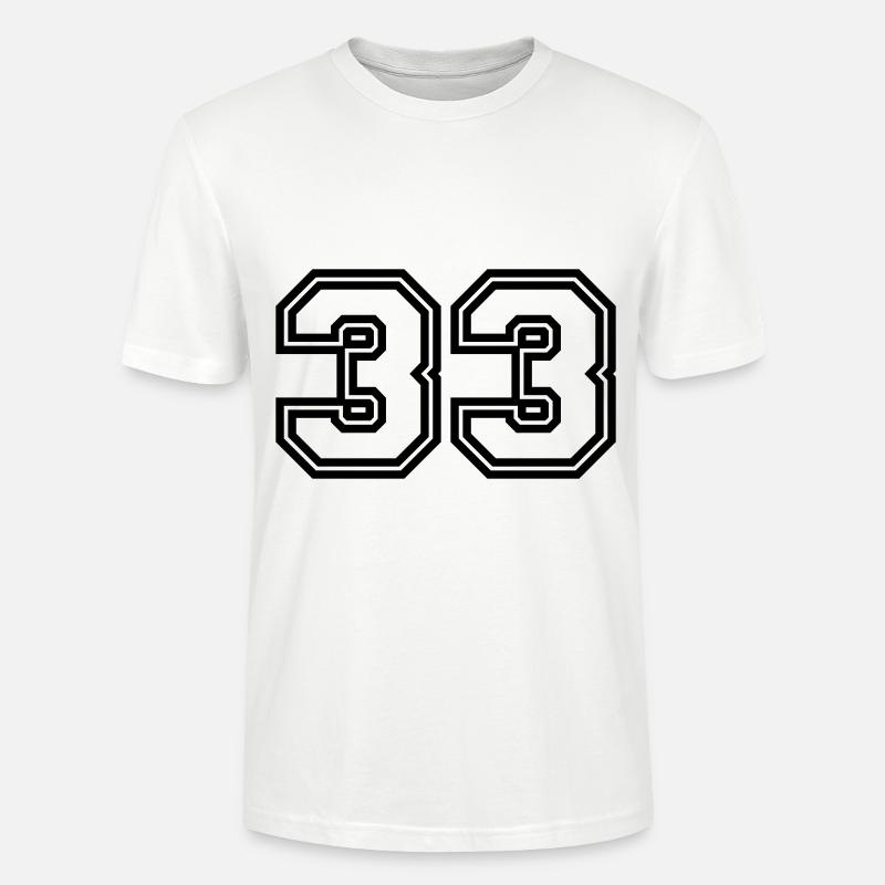 33 Zahl symbol - Stanley/Stella Unisex Bio-T-Shirt CRAFTER - Weiß