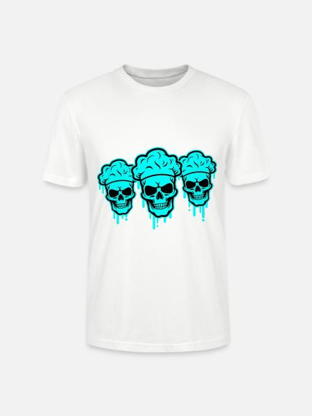 Chef Skeleton - Stanley/Stella CRAFTER Unisex Organic T-Shirt - white