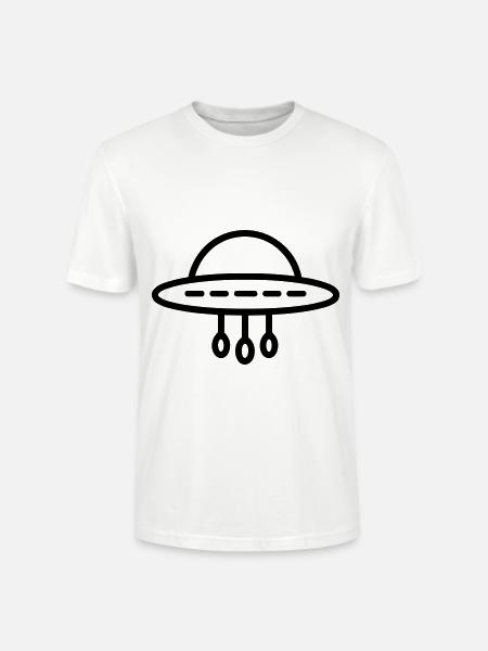 flying saucer - Stanley/Stella CRAFTER Unisex Organic T-Shirt - white