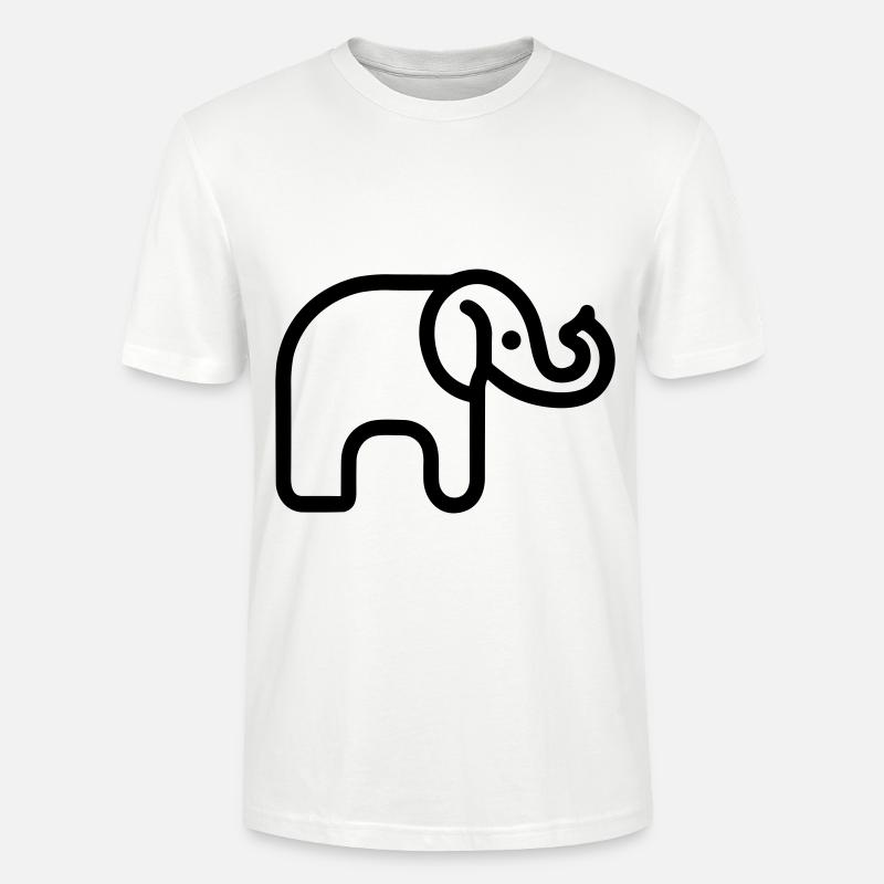 elephant - T-shirt bio CRAFTER Stanley Stella Unisexe - blanc