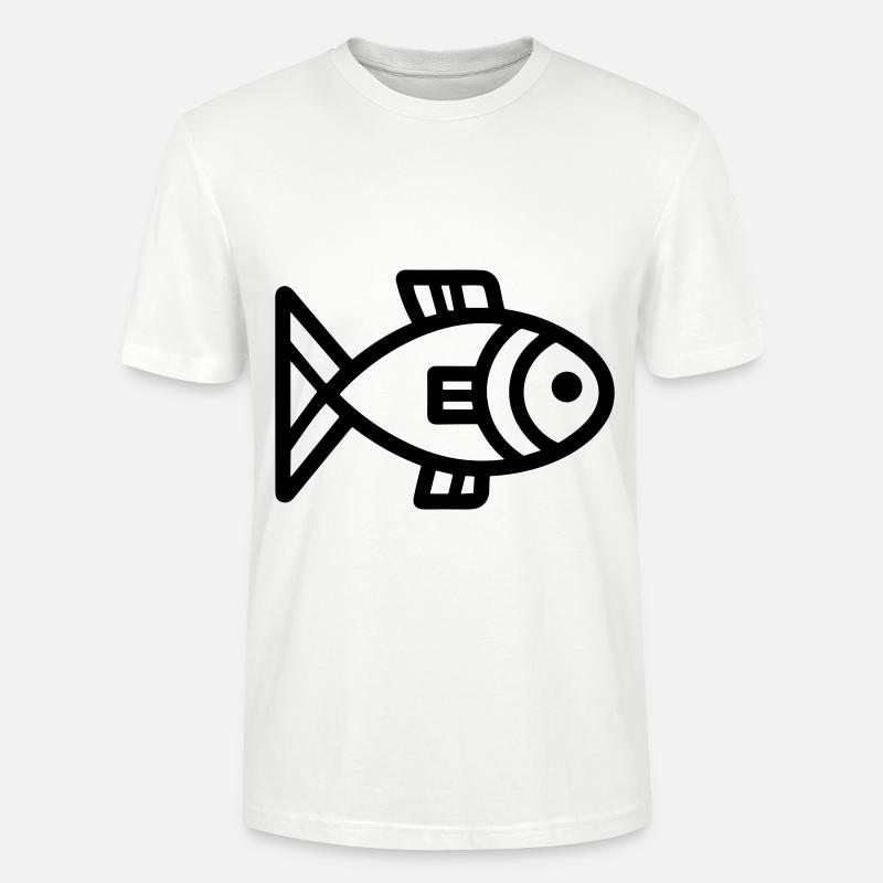 Poisson - T-shirt bio CRAFTER Stanley Stella Unisexe - blanc