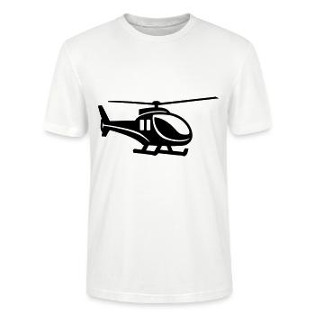 Hubschrauber - Stanley/Stella Unisex Bio-T-Shirt CRAFTER - Weiß - Vorne - Alina (178cm) & Michal (187cm)