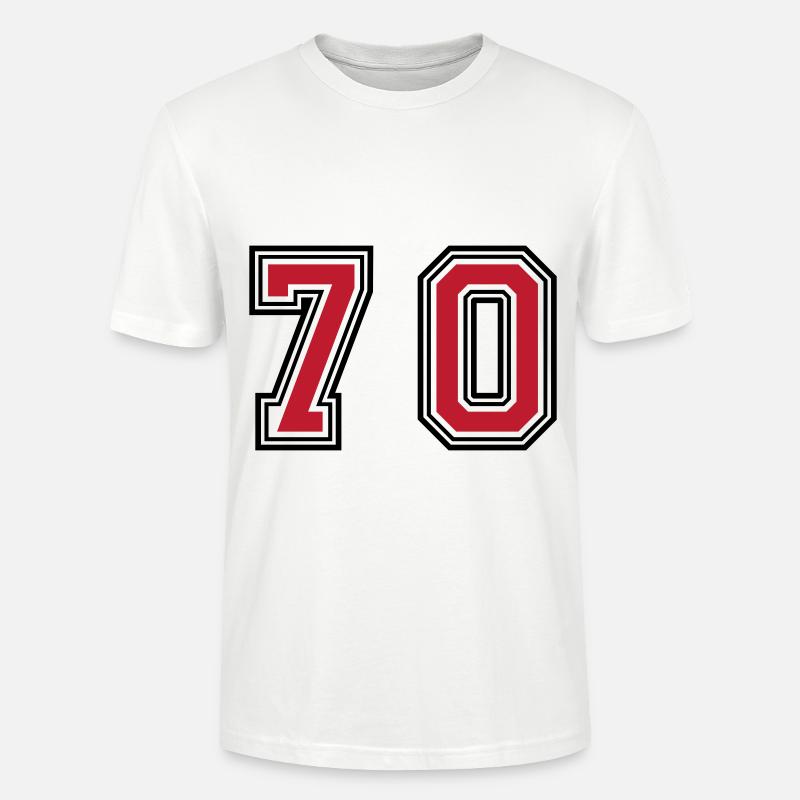 70 Symbole numérique - T-shirt bio CRAFTER Stanley Stella Unisexe - blanc