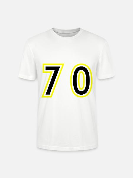 70 Number College - Stanley/Stella CRAFTER Unisex Organic T-Shirt - white