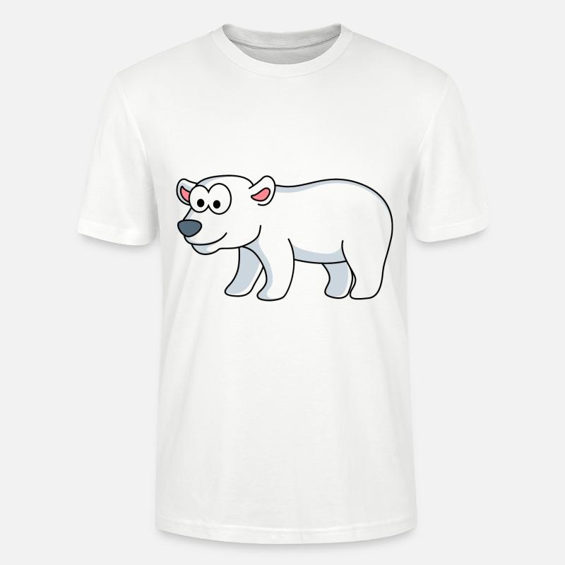Eisbär Comic Tier - Stanley/Stella Unisex Bio-T-Shirt CRAFTER - Weiß